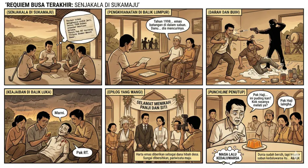 Emas murni yang ditemukan di dalam saku Asep setelah menyelamatkan Panji dari tembakan Danu.